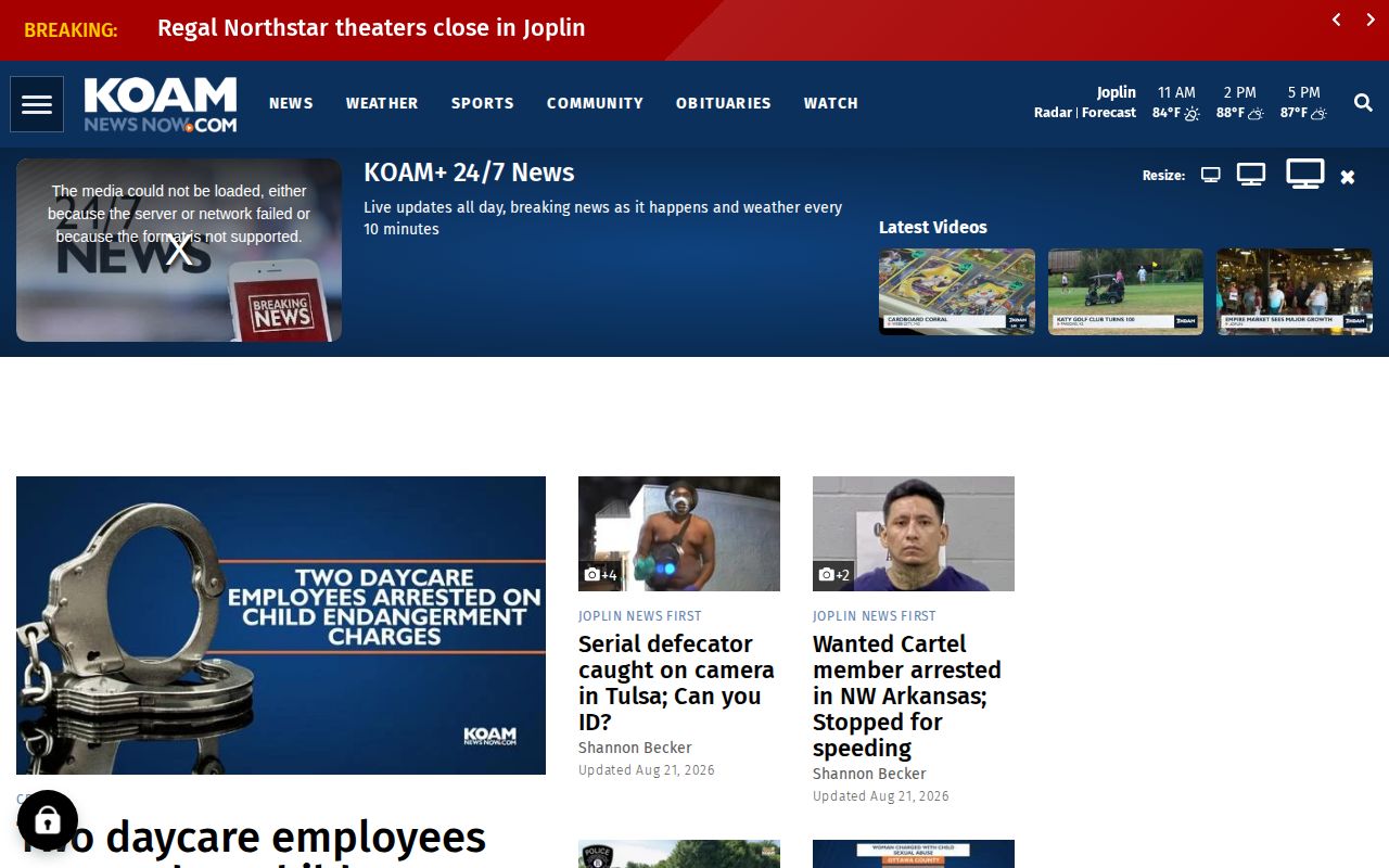 KOAM regional Labette County crime and arrest news