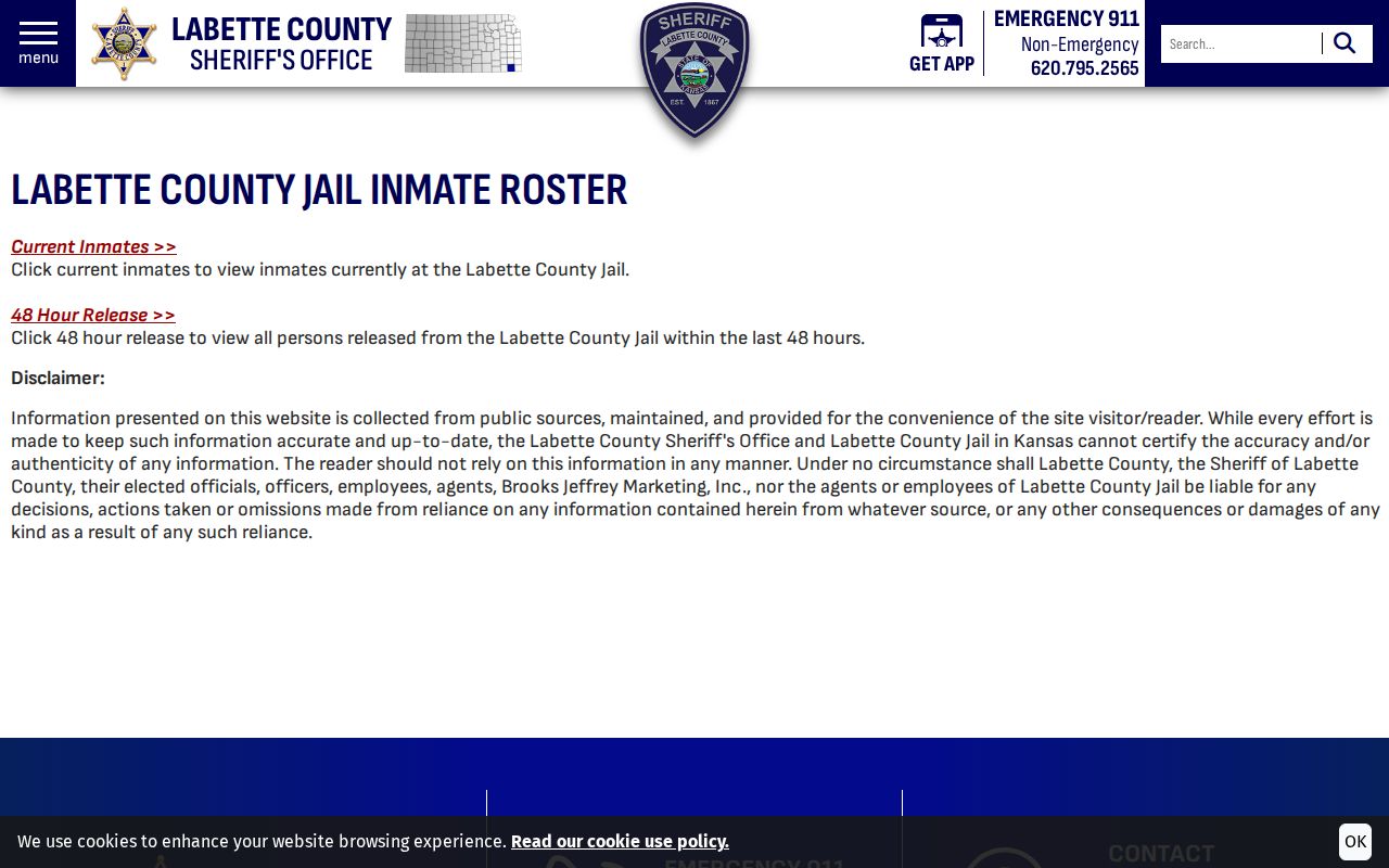 Labette County busted mugshots roster chooser